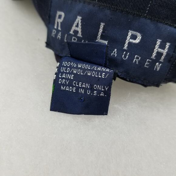 Ralph Lauren Black Cream Check Wool Skirt Lined Blue Label Vintage Nice! Size 6 - Picture 7 of 7